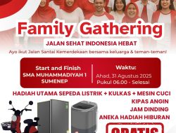 Family Gathering PCM Kota Sumenep Gelar Jalan Sehat Indonesia Hebat