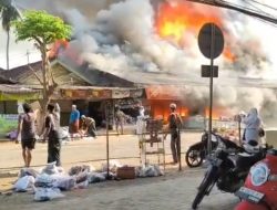 Api Lahap Empat Toko di Kecamatan Ganding, Diduga Akibat Korsleting Listrik